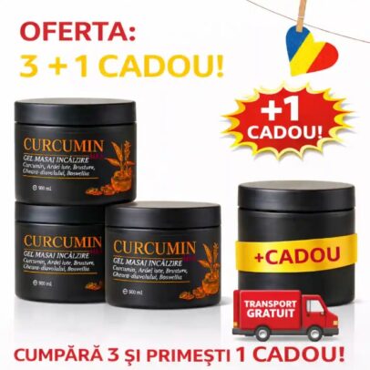 Gel Curcumin Max pentru Articulații – Ofertă 3+1 Gratuit