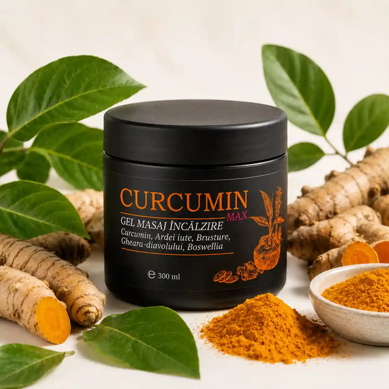 Pachet 2x Gel Curcumin MAX Ortofino + 1 Cadou – Transport Gratuit 8 Gel Curcumin MAX Ortofino 300ml – formulă românească concentrată cu turmericcc