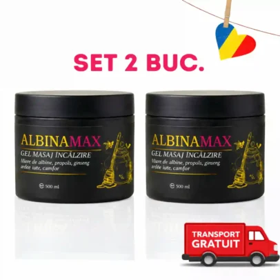 Pachet 2 flacoane Gel Albina Max cu venin de albine 2x300ml