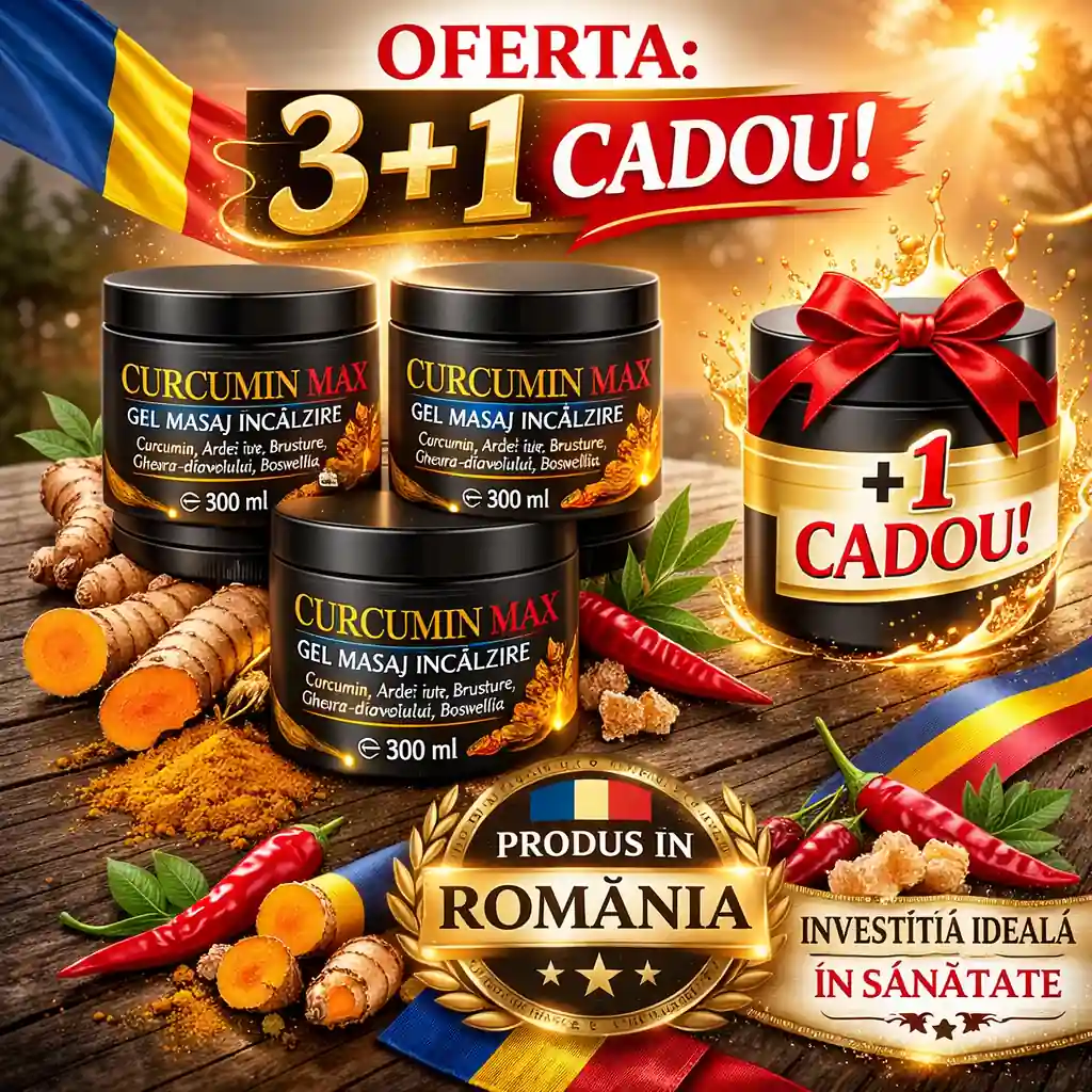 Pachet Promo Ortofino 3 plus 1 Gratis gel curcumin max antiinflamator produs în România