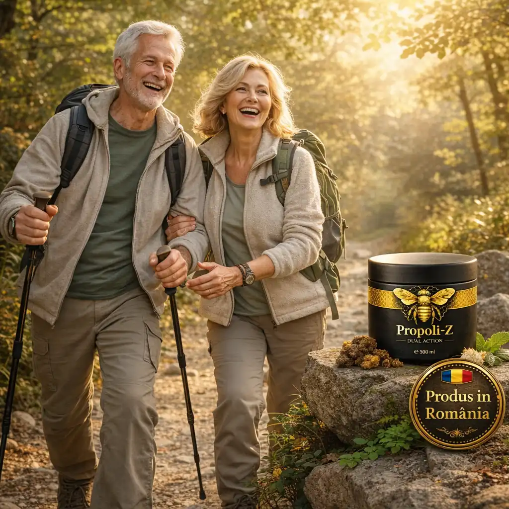 seniori activi fara dureri de genunchi dupa utilizarea gelului Propoli-Z produs in Romania