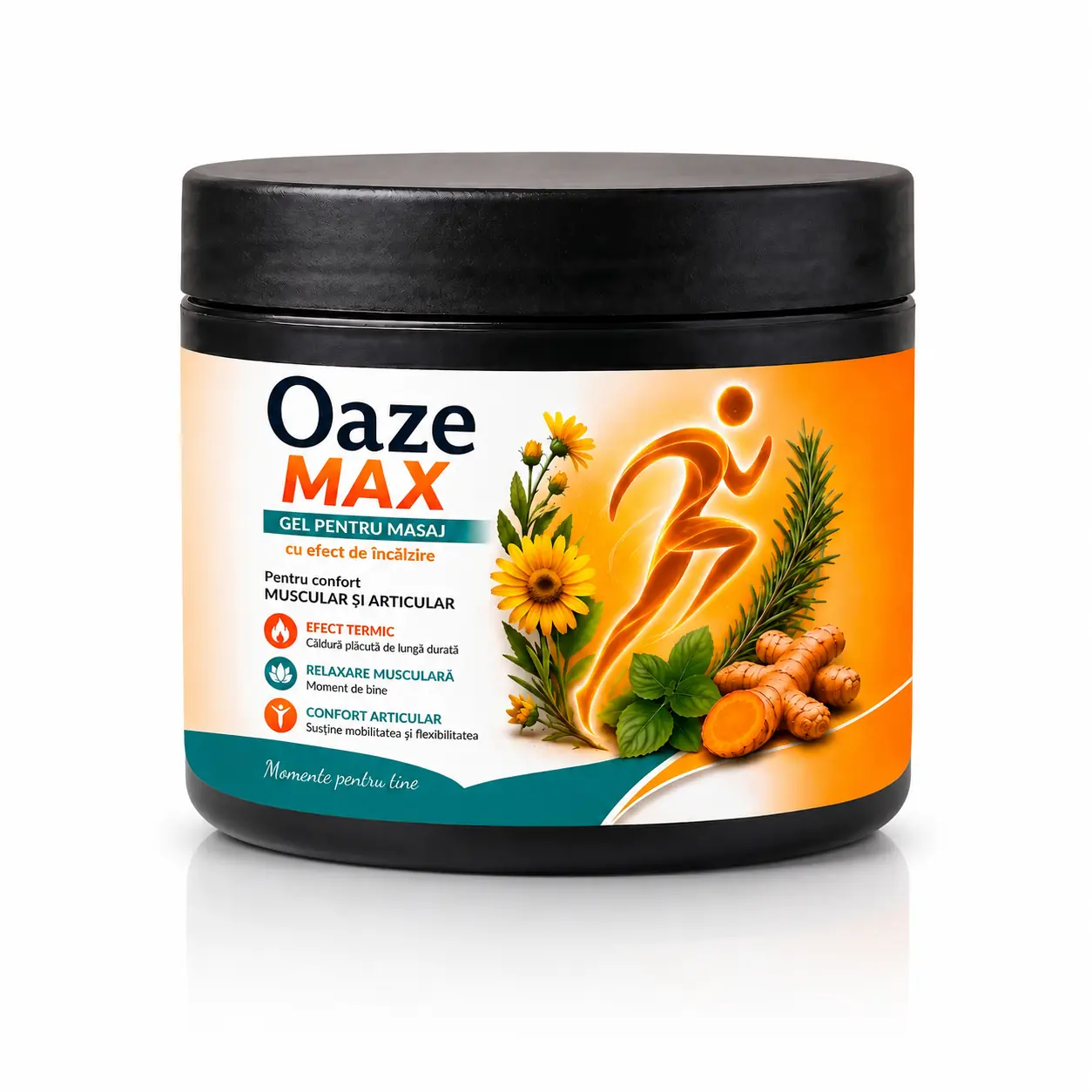 Oaze MAX – Gel Masaj cu Efect de Încălzire 4 gel masaj cu efect de incalzire Oaze MAX 300ml Ortofino
